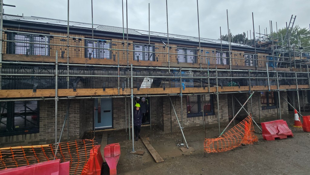 The council is developing 13 new homes at the former Brondeg House site in Manselton