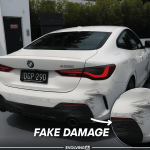 AI generated fake damage to a car