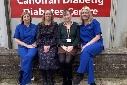 Amanda Hunter (Diabetes Specialist Nurse), Dr Lisa Forrest (Diabetes Consultant), Ann-Marie Martin (Diabetes Specialist Dietician) and Esther Turner (Diabetes specialist Nurse).