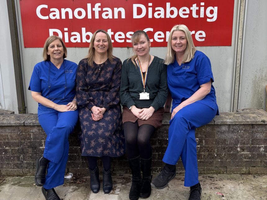 Amanda Hunter (Diabetes Specialist Nurse), Dr Lisa Forrest (Diabetes Consultant), Ann-Marie Martin (Diabetes Specialist Dietician) and Esther Turner (Diabetes specialist Nurse).