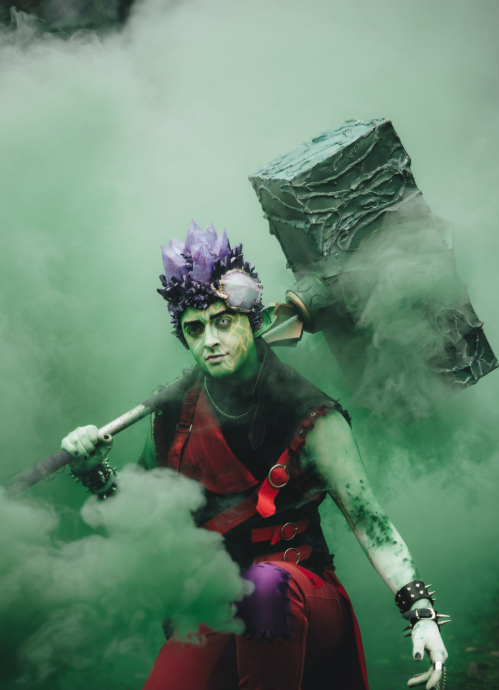Aeron continues to indulge his creative side in his spare time as an avid Cosplay fan. He is pictured here as character Ashton Greymoore from Critical Role, which is a Dungeons and Dragons show