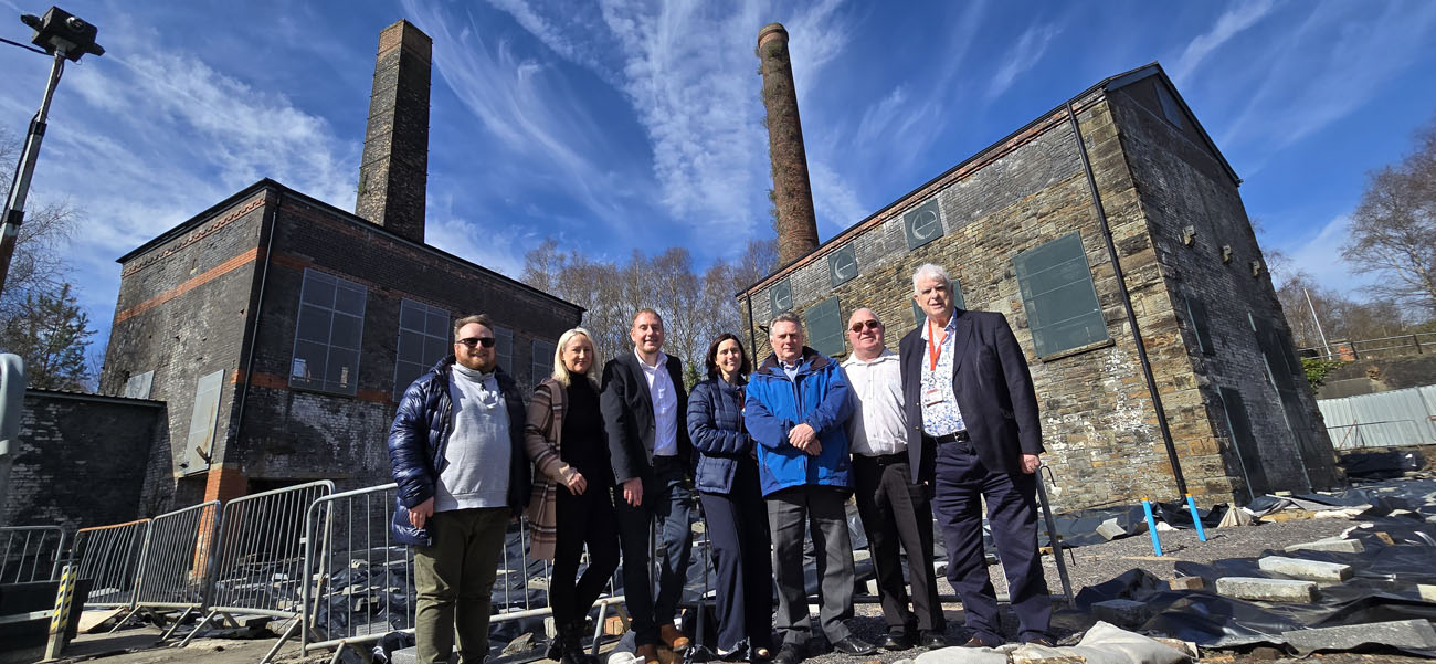 Swansea Council cabinet members at the Vivian and Musgrave Engine Houses.