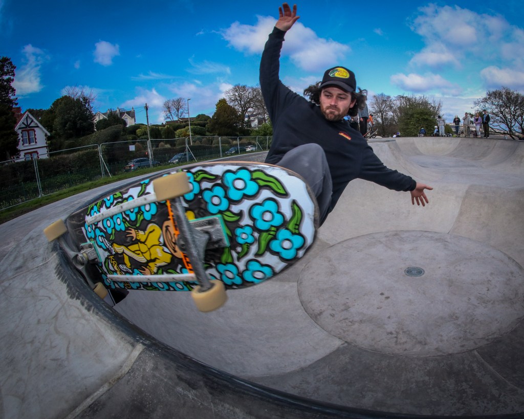 Cai Bosch, Manager of the West French Skate Shop in Mumbles at Mumbles Skatepark