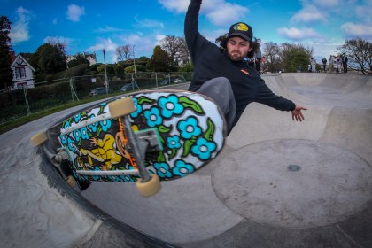 Cai Bosch, Manager of the West French Skate Shop in Mumbles at Mumbles Skatepark