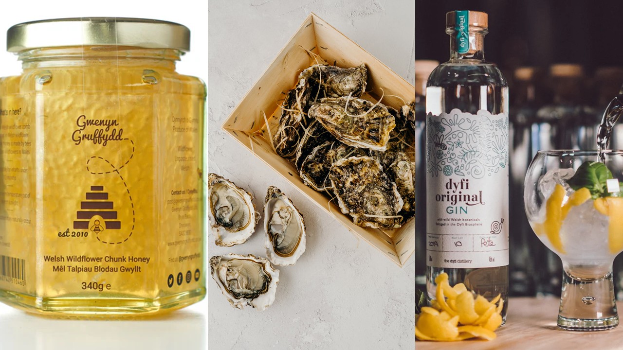 Welsh Heather Honey, Atlantic Edge Oysters, Dovey Native Botanical Gin