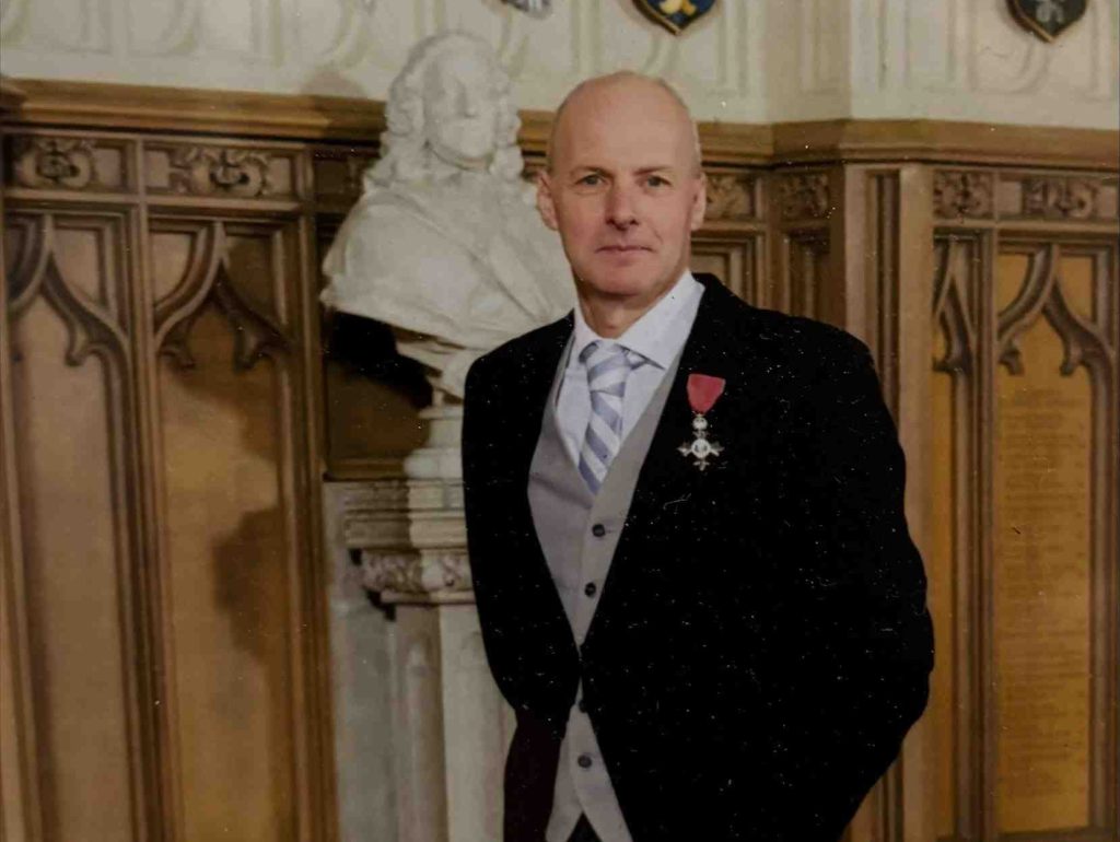 Mike with his MBE.