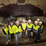 Representatives from Swansea Council, Beacon Cymru and Easyliving Ltd at the former Castle Cinema