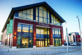 UWTSD's Y Fforwm building in Swansea's SA1 Waterfront district