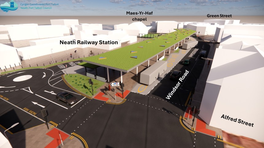 Artist's impression of new Neath Transport Hub