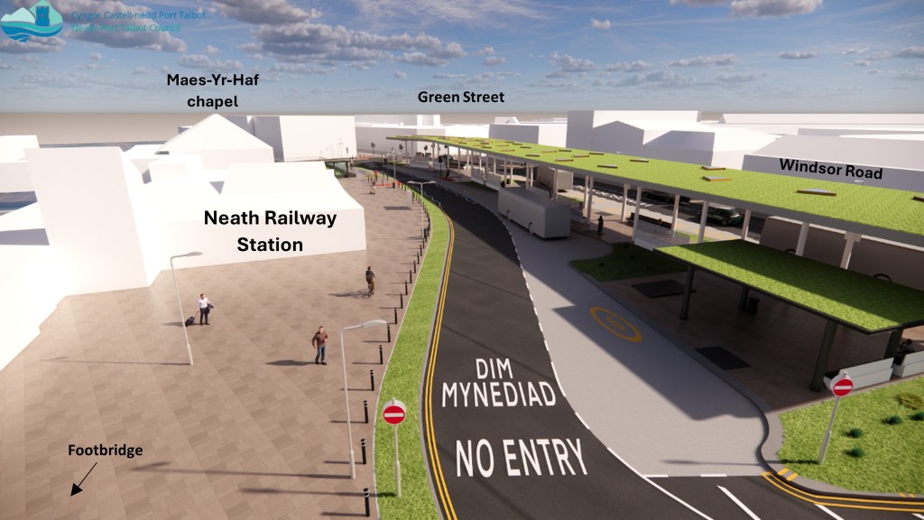 Artist's impression of new Neath Transport Hub