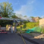 Derelict property fire in Lonlas, Skewen