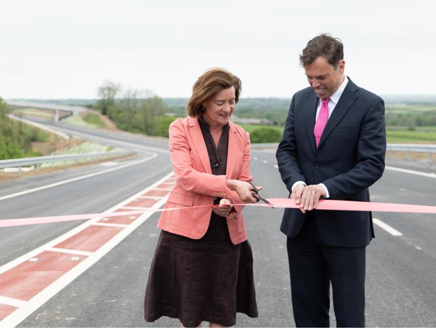 The upgraded A40 in Pembrokeshire has been officially opened