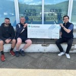 Huw Protheroe (Committee Member and Player), Karl von Weber (Club Secretary), Calum Davies (Persimmon Homes)