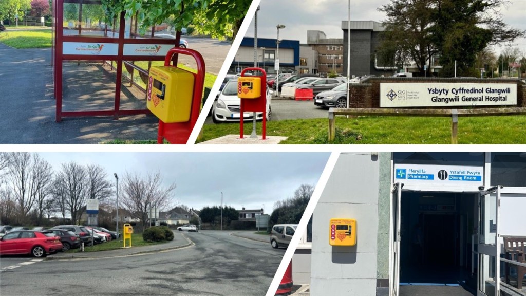 Defibs at Hywel Dda hospital sites