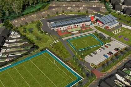 Artist's impression of new-build Mynydd Cynffig Primary School