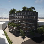 Artist's impression of the new Biophilic Living building in Llanelli