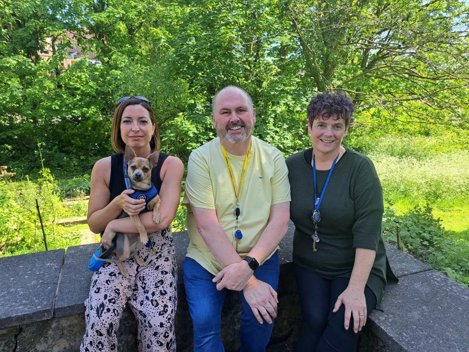 The Emmaus South Wales support team—Laura, Nick, and Claire—invite the public to discover how the charity helps people rebuild their lives after experiencing