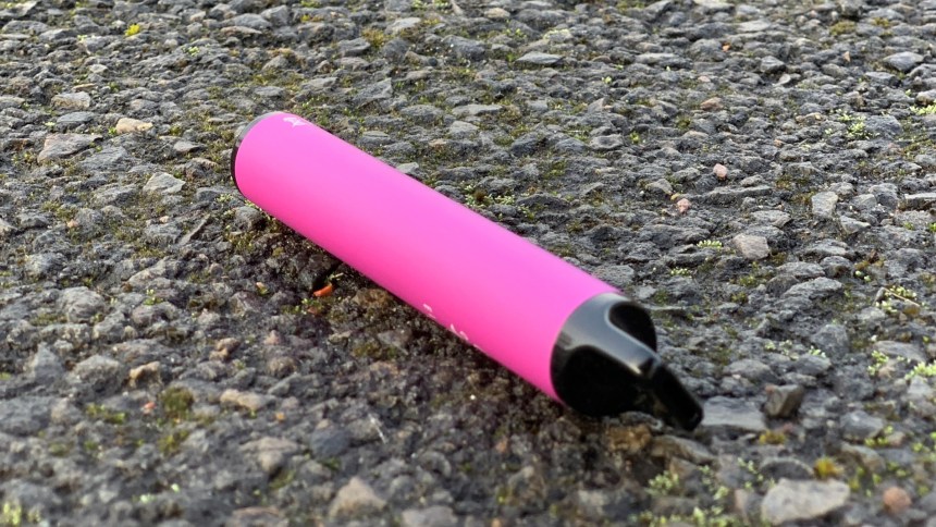 Discarded single-use vape