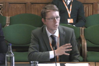 Gareth Parry at the Welsh Affairs Committee meeting