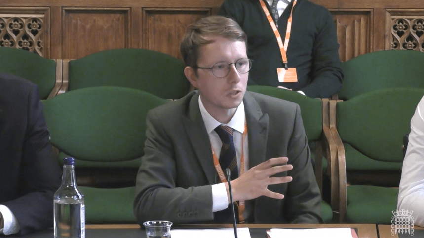 Gareth Parry at the Welsh Affairs Committee meeting