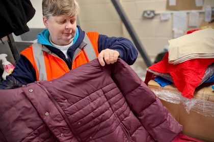 Alison sorts through brand new essential items