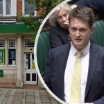 David Chadwick MP and Lloyds Bank's Pontardawe branch