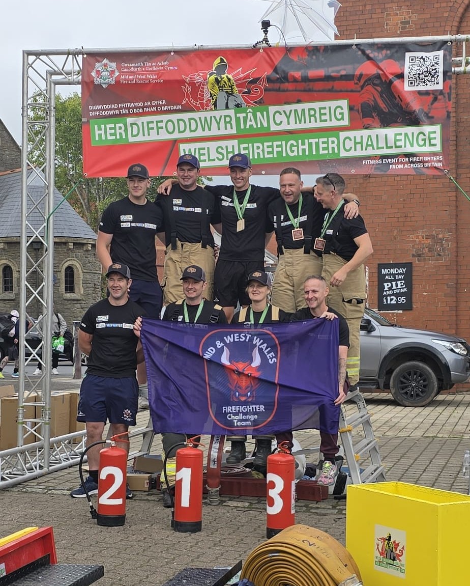 Fire Challenge Firefighters tackle charity fitness challenge - Swansea Bay News