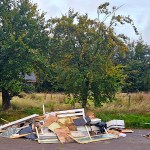 Fly-tipped waste
