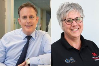 Professor Iain Whitaker and Karen Morgan