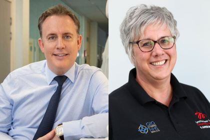 Professor Iain Whitaker and Karen Morgan
