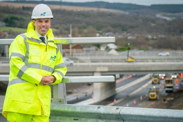 Ken Skates visiting A465 works
