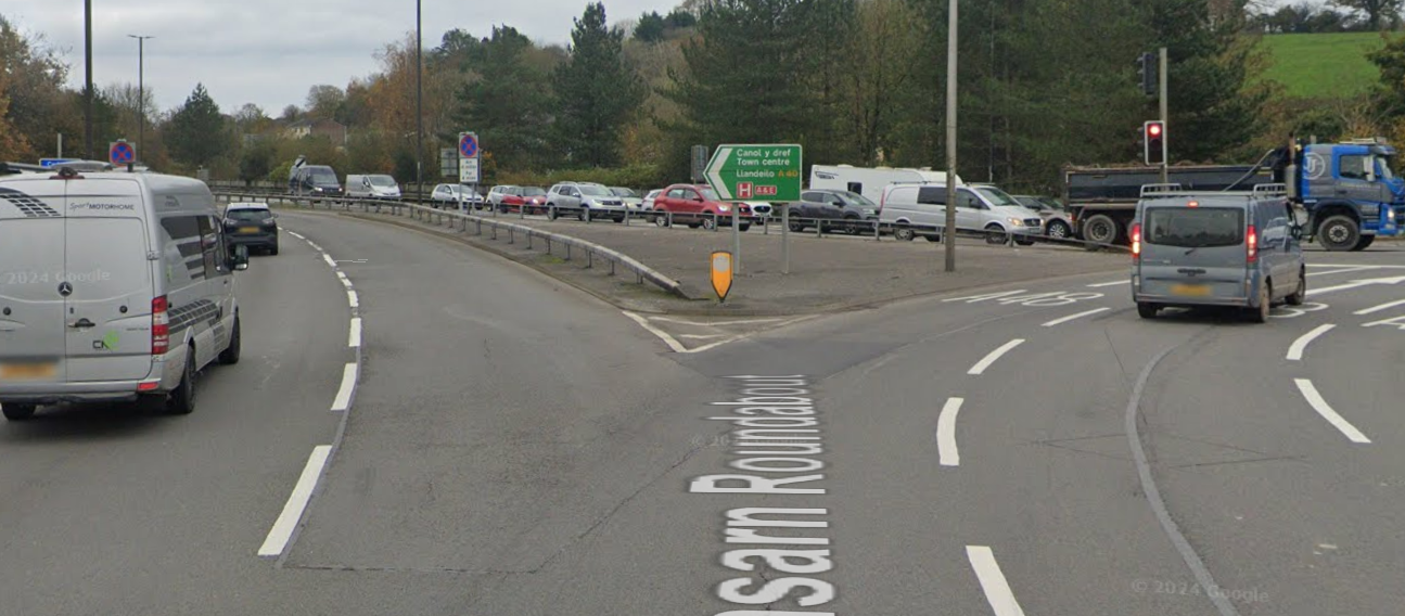 Pensarn Roundabout on A40 at Carmarthen