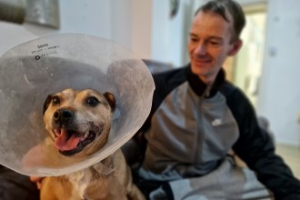 Si and his dog, Smudge