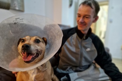 Si and his dog, Smudge