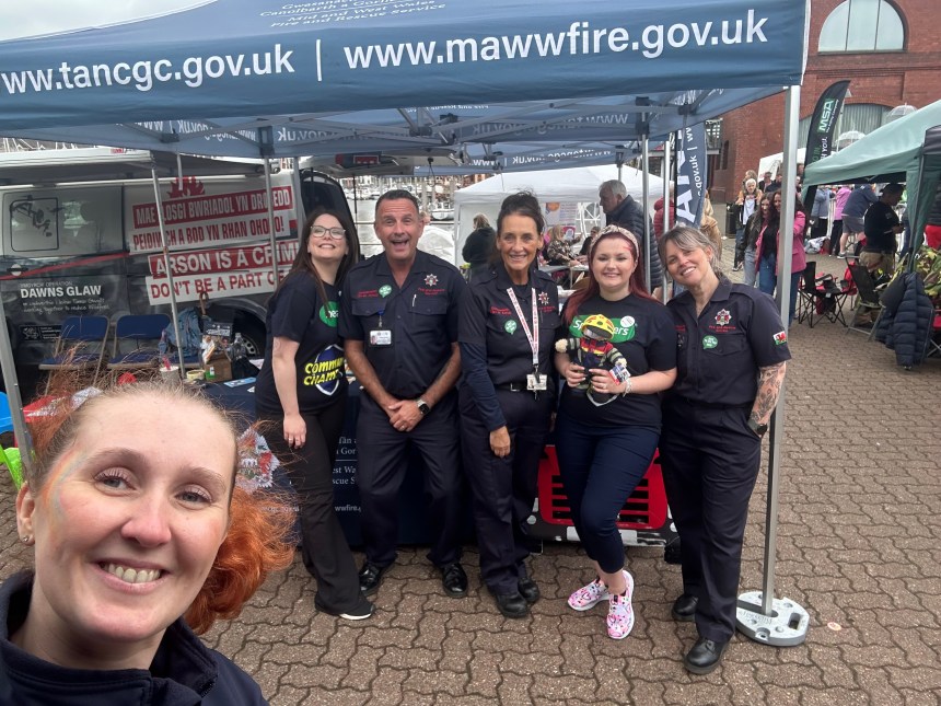 The Specsavers Swansea and Mumbles team attended the Fire Fighters Challenge on 7 June.