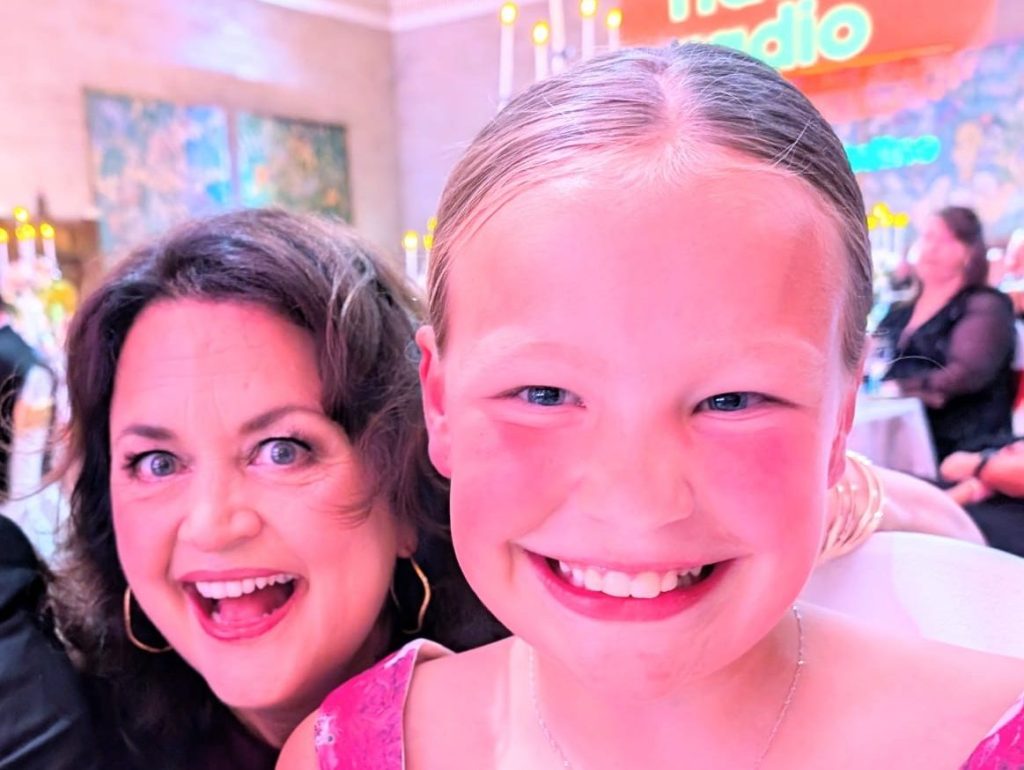 Ruth Jones with Grace