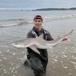 Alex McGlynn and his 40lb tope shark