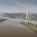 Artist's impression of a bridge on the now-scrapped M4 bypass