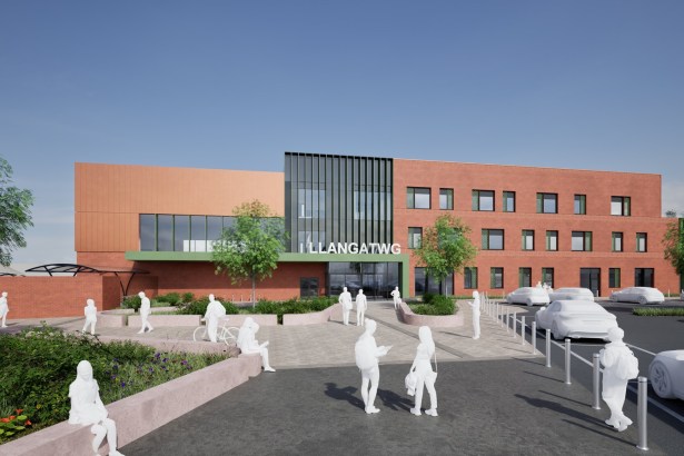 Artist's impression of the new Llangatwg school