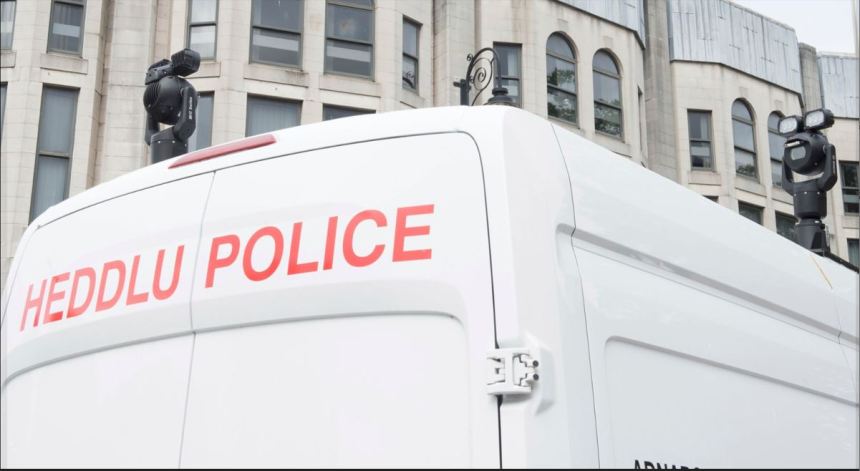 Police facial recognition van