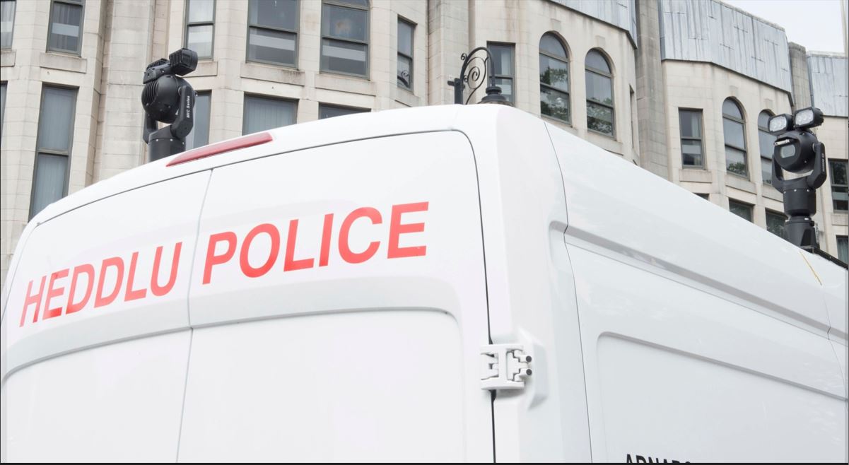 Police facial recognition van