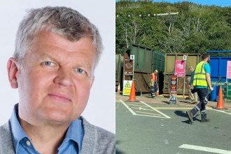 Adrian Chiles and Clyne Recycling Centre