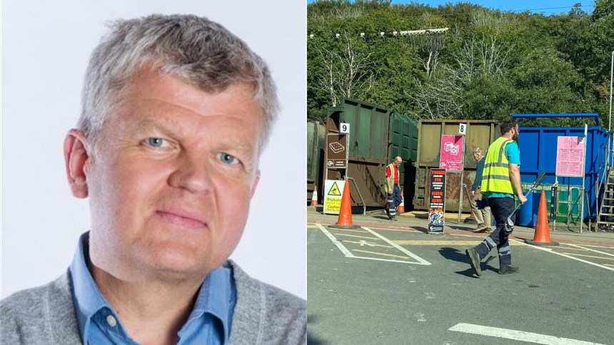 Adrian Chiles and Clyne Recycling Centre