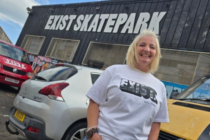 Kate Leonard, of Exist Skatepark which has plans for external refurbishment.