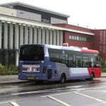 Bus outside Morriston Hospital