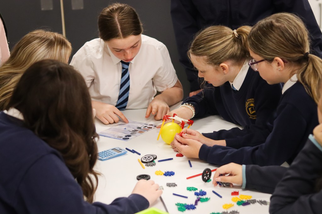 Pupils from Dylan Thomas Community School at Virgin Atlantic's Passport to Change programme at Aerospace Bristol