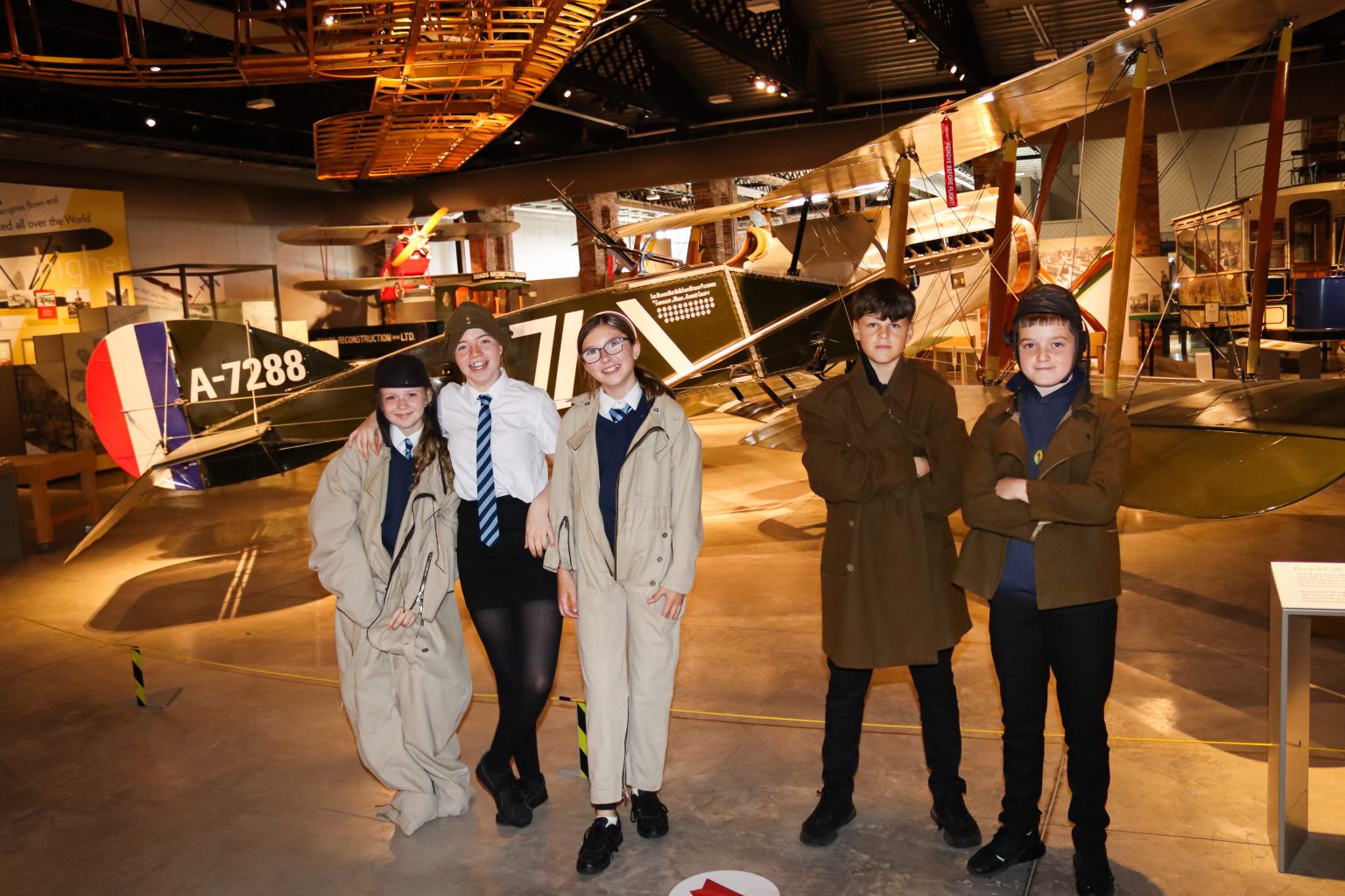 Pupils from Dylan Thomas Community School at Virgin Atlantic's Passport to Change programme at Aerospace Bristol