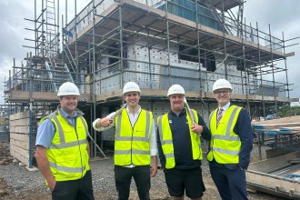 Henry Tufnell MP and Cllr Chris Williams at Persimmon Homes' Ger-y-Môr development in Saundersfoot