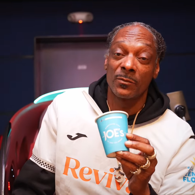 Snoop Dogg enjoying a Joe's ice cream