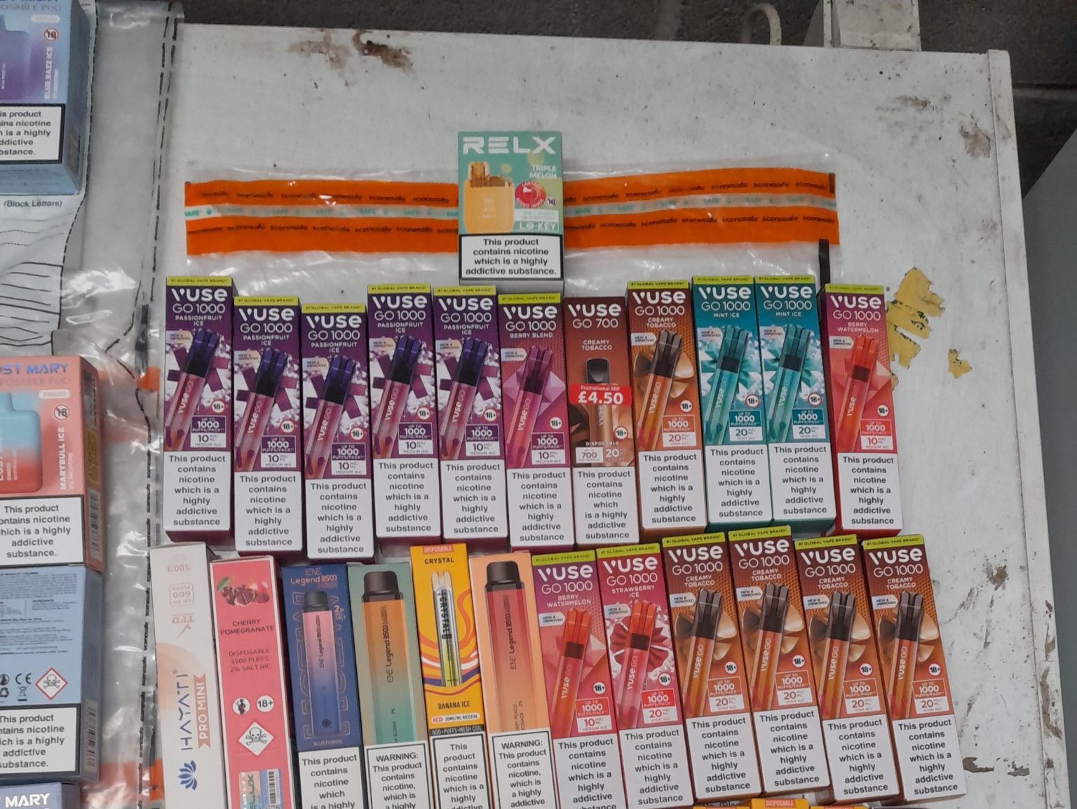 illegal single-use vapes found by Trading Standards